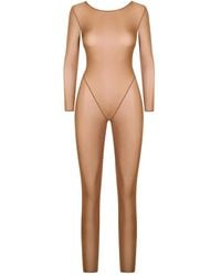 Maison Close - French Kiss Light Open-Back Long-Sleeve Jumpsuit - Lyst