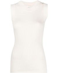 Sportmax - Ribbed-knit Sleeveless Top - Lyst