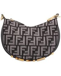 Fendi - Mini Ff-Jacquard Cross-Body Bag - Lyst