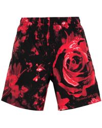 Alexander McQueen - Wax Flower Swim Shorts - Lyst