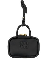 Miu Miu - Embossed Logo Leather Vanity Case - Lyst