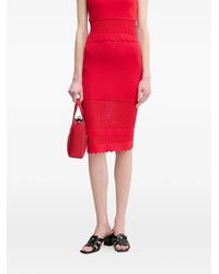 GAUDI - Scalloped-Trim Midi Skirt - Lyst
