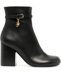 JW Anderson - 80Mm Logo-Charm Leather Boots - Lyst