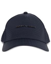 Emporio Armani - Cappello Da Baseball Con Placca Logo - Lyst