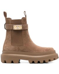 Dolce & Gabbana - Bottines En Daim - Lyst