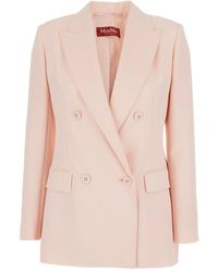Max Mara - Double-Breasted Fitted Jacket - Lyst
