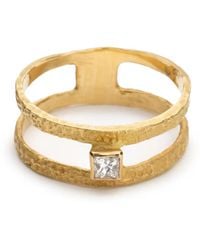 Elhanati - 18Kt Drawn Diamond Ring - Lyst