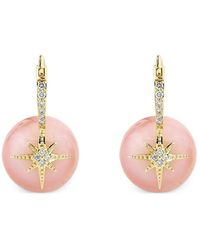 Sydney Evan - Starburst Opal And Diamond Earrings - Lyst
