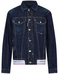 DSquared² - Veste En Jean À Effet Usé - Lyst