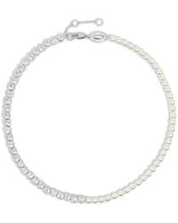 Bimba Y Lola - Pearls And Crystals Heart Necklace - Lyst