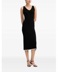 GANT - Midi-Jurk Met V-Hals - Lyst