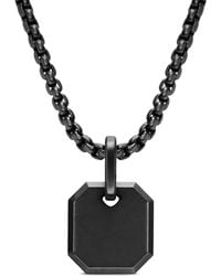 David Yurman - Titanium Octagonal Amulet Pendant - Lyst
