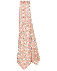 Kiton - Leaf-print Silk Tie - Lyst