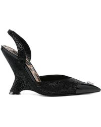 Philipp Plein - Decollete 105Mm Crystal-Embellished Pumps - Lyst