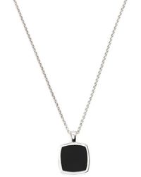 Tom Wood - Cushion Onyx Pendant Necklace - Lyst