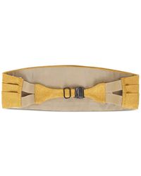 The Erose - Pleated Metallic-Effect Belt - Lyst