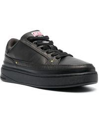 DIESEL Black S-rua Mid Sneakers for Men | Lyst