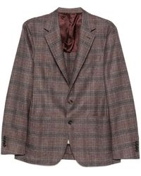 Canali - Blazer De Lana A Cuadros - Lyst