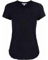 James Perse - Crew Neck Cotton T-shirt - Lyst