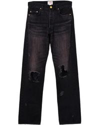 KAMIYA - Gerade Jeans Im Distressed-Look - Lyst