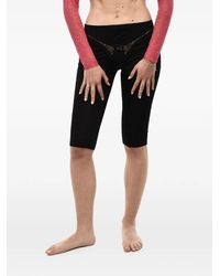 DSquared² - Lace-Panelled Satin Shorts - Lyst