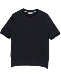 Canali - Contrast-Trim T-Shirt - Lyst