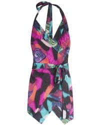 Dries Van Noten - Halterneck Moiré Top - Lyst