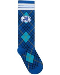 Burberry - Geruite Sokken Met Ridderdetail - Lyst