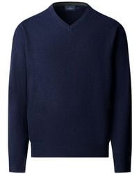 Hackett - V-Neck Elbow-Patch Sweater - Lyst
