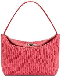Christopher Esber - Mini Turnlock Raffia Shoulder Bag - Lyst