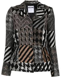 Moschino - Mix-Print Single-Breasted Jacket - Lyst