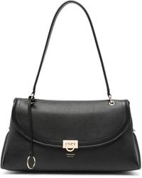 Ferragamo - Gancini Pebbled Leather Tote Bag - Lyst