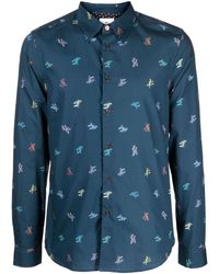 PS by Paul Smith - Abstract Pattern-print Cotton Shirt - Lyst