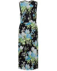 Moschino - Abito Midi Smanicato A Fiori - Lyst