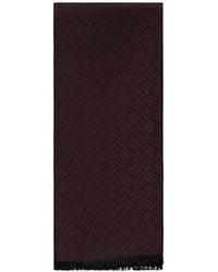 ZEGNA - Geometric-Pattern Frayed Scarf - Lyst