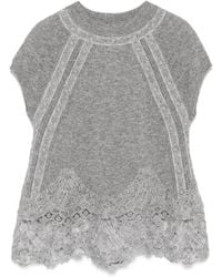 Ermanno Scervino - Cashmere Lace Top - Lyst