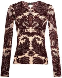 Etro - Beflocktes Tülltop - Lyst