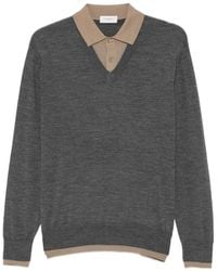 Paolo Pecora - Layered-Effect Long-Sleeve Polo Shirt - Lyst
