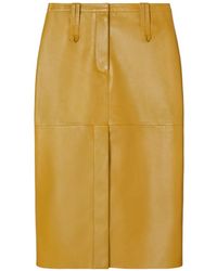 Tory Burch - Leather Skirt - Lyst