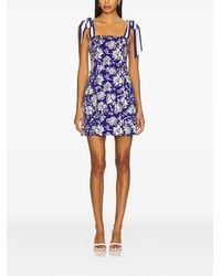 Alice + Olivia - Robe Courte Maryann À Fleurs - Lyst