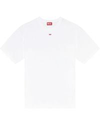 DIESEL - T-shirt en coton à patch logo - Lyst
