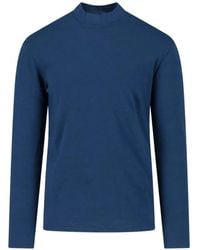 Jil Sander - Long-Sleeve Mock-Neck T-Shirt - Lyst