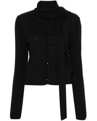 Lemaire - Twisted Cardigan With Scarf To1251Lk087 - Lyst