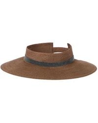 Brunello Cucinelli - Hemp Visor With Precious Band - Lyst