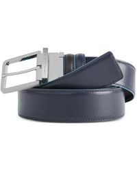 Piquadro - Ceinture En Cuir À Logo Gravé - Lyst
