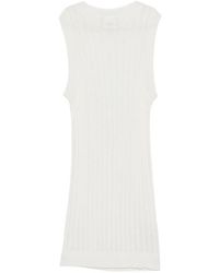 Erika Cavallini Semi Couture - Ribbed-Knit Sleeveless Dress - Lyst