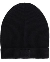 Dolce & Gabbana - Ribbed Logo-Patch Beanie Hat - Lyst