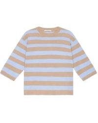 Maliparmi - Striped Three-Quarter Sleeve T-Shirt - Lyst