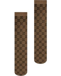 Gucci Kniestrümpfe mit GG-Muster - Braun