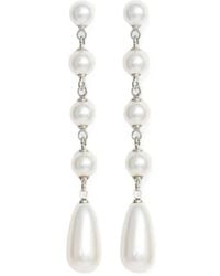 Self-Portrait - Faux-Pearl Drop Earrings - Lyst